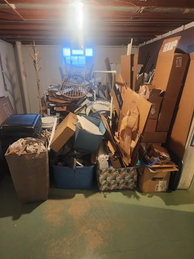 Roll-off dumpster container at job site for 4 Yard Dumpster Rental in Boiling Springs